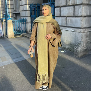 Autunno inverno abito quotidiano abito Casual in poliestere Abaya per Dubai turchia medio oriente - Product Image 5