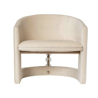 Fauteuil traîneau rembourré en velours de style français fauteuil de canapé occasionnel moderne de luxe fauteuils en acrylique salon pour appartement