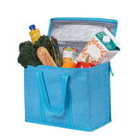 Sac isotherme pliable personnalisé avec logo, 20L, écologique, réutilisable, pour repas et préparation alimentaire, motif lettres