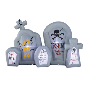 Spooky LED Halloween tombstone nhóm inflatable, nhà máy trực tiếp nghĩa trang sân trang trí với hiệu ứng ánh sáng - Product Image 2