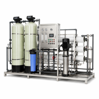 Système de purification d'eau RO industriel monté sur châssis de 1000 LPH pour l'eau de processus d'usine