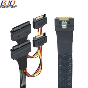 Slimline PCI-E 4,0/0,5/8i recto a 2*1/2 U.2 con conector de alimentación SATA de 15 pines Cable DE DATOS M 1M para <span class=keywords><strong>U2</strong></span> NVME SSD - Product Image 6