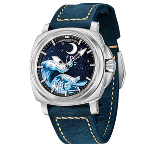 Montre mécanique automatique pour homme Pagani, boîtier en acier inoxydable, bracelet en cuir véritable, cadran lumineux, modèle printemps 2024 PD-YS014 - Product Image 5