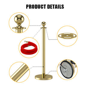 เชือกกำมะหยี่สีแดงสำหรับงานปาร์ตี้คนเดินเท้าคอนเสิร์ตการควบคุมฝูงชน - Product Image 2