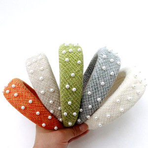 Dream Fashion Hand genähte Kristall Designer <span class=keywords><strong>Pearl</strong></span> Custom <span class=keywords><strong>Pearl</strong></span> Stirnbänder für Frauen aus China Luxus Bling Haarband - Product Image 2