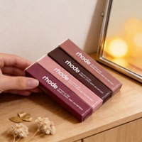 Ensemble d'huiles et gloss colorés pour les lèvres Haley Rh/ode avec vitamine E et beurre de karité, hydratant, non-tachant, rouge, taille standard