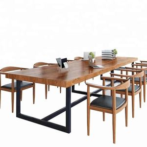 Nordic restaurant furniture, <b>antique</b> wooden <b>frame</b>, leather cushion, Kennedy dining chair, natural presidential solid wood armcha - Product Image 5