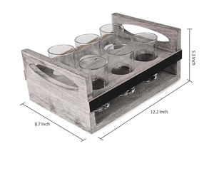 Set Personalizzato di Bicchieri da Degustazione da 6 oz con Vassoio in Legno Marrone <span class=keywords><strong>e</strong></span> Etichette Mini Lavagna, Tavola in Legno per Degustazione Birra - Product Image 3