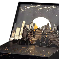 Emballage en carton avec impression de logo de luxe boîte stéréo 3d à clapet violette boîte cadeau personnalisée pour les enfants