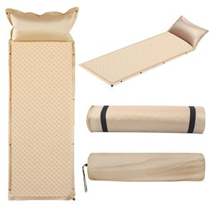 Sponge Filling Outdoor Portable Ultralight Camping <b>Inflatable</b> Sleeping Pad External Inflator Pump Sleeping Pad air Mattress - Product Image 1