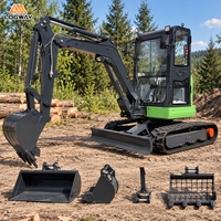 Pengiriman Gratis Excavator Mini LOGWAY Breaker Pipeline Kontrol Hidrolik Halus untuk Instalasi Utilitas Mini Excavator