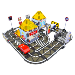 Magnetische Tegels Wegset Magnetische Bouwstenen Kleuterspeelgoed Cadeau voor Jongens en Meisjes van 3+ Jaar Zintuiglijk Kerstspeelgoed voor Kinderen - Product Image 2