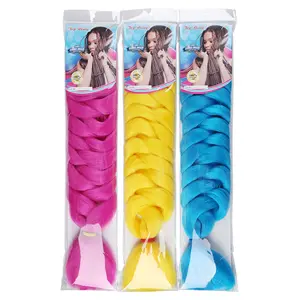 LW-54QT Wholesale Hot water setting 165g 82inch ombre jumbo braid hair Synthetic Braiding Hair