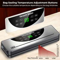 75kPa 120W 30cm 4L/min controle de temperature 8 modes coupe-sac tuyau externe machine sous vide soudeuse emballage alimentaire