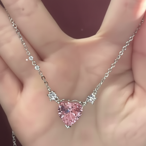 Vendita calda di tendenza della catena di moda collane per le donne carino Punk in acciaio inox luna cuore croce con perla all'ingrosso - Product Image 1