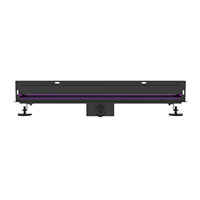 Desagüe de ducha lineal empotrable de acero inoxidable 304 para suelo, cocina, bañera, baño, desagüe rectangular de pared con luz LED