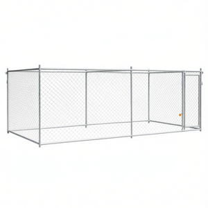 Jaula Grande para Perros, de Acero Galvanizado, Rectangular, para Exteriores, con Cerradura, Resistente - Product Image 1