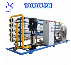 Machine de traitement de l'eau par osmose inverse industrielle 10 T/H, système d'osmose inverse automatique PLC pour les usines de transformation des boissons et des aliments - Product Image 1