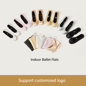 Zapatillas Planas Doradas de Ballet Para Mujer con Suela Blanda de PU <span class=keywords><strong>Plegables</strong></span> Estilo Bailarina Para Fiestas de <span class=keywords><strong>Boda</strong></span> y Discotecas - Product Image 2