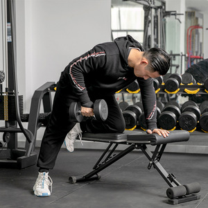 Foldable Dumbbell <b>Bench</b> Alloy Steel Frame Flat <b>Bench</b> Press Chair Fitness Equipment <b>Indoor</b> Use Unisex - Product Image 2