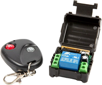 Transmisor de Interruptor de Control Remoto RF Inalámbrico de 1 Canal con Módulo Receptor y Relé LED DC12V 10A de 433mhz con Función de Aprendizaje de Código
