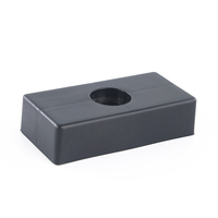 Pieds de meubles en plastique noir, pieds de rechange en plastique pour canapé, armoire, table, support réglable en hauteur