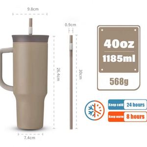 แก้วกาแฟสแตนเลส 304 เก็บความร้อน-เย็น พร้อมฝาและหลอดพิมพ์ลาย สำหรับงานอีเว้นท์ ของขวัญ  รับสกรีนโลโก้  ลดราคาพิเศษ - Product Image 3