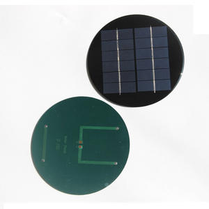 BUHESHUI 6V 円形ソーラーパネル 2W 3.7V-5V 電源システム用 丸型太陽電池 直径150MM 小型多結晶太陽光モジュール - Product Image 2