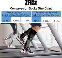 Chaussettes de football en cours d'exécution Football Navy Soccer Chaussettes de compression de sport avec logo personnalisé 20-30mmhg
