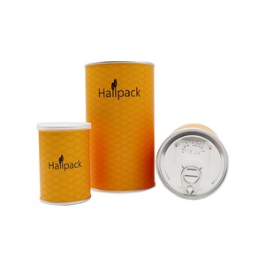 For Eco-friendly Customized Food Paper Tube Packaging Bulk Order , with Easy Pull Cap and Adhesive Lid, Easy to Store. - Product Image 1