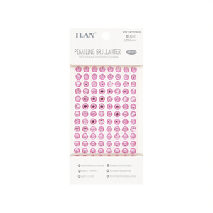 Adesivo con strass scintillanti Ilan 8 mm Colore 6 120 pezzi - Product Image 3