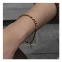 Pulsera Chris April Marvel para Mujer, Plata 925, con Cuerda de Plata