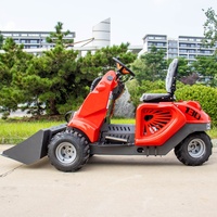 Chargeur frontal à trois roues avec moteur à essence Briggs & Stratton, système entièrement hydraulique, chargeur frontal de tracteur 350 kg