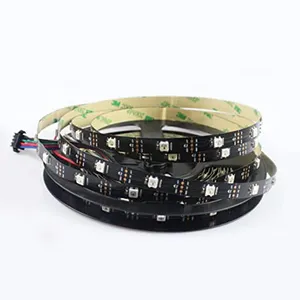 DC5V 5m WS2812B WS2812发光二极管像素条全色发光二极管条灯30/60leds/m Luces RGB发光二极管80 5V DC贴片发光二极管铜米95 10毫米