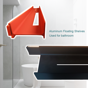 Estante Flotante de Pared Impermeable de Alta Gama para Baño, con Iluminación LED, 4 Niveles, Color Rojo, para Salón de Uñas - Product Image 5