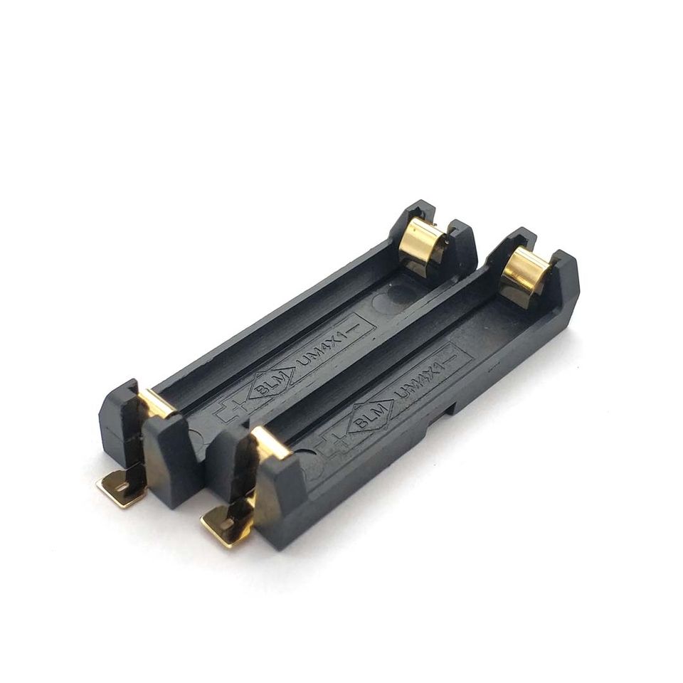 DIY Lithium Battery Spring Box - 1*AAA Holder with Bronze Pins