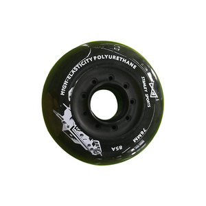 Lot de Roues de Slalom et Freestyle Noir Tache 72MM 76MM 80MM, Résistantes à l'Usure, Haute Élasticité PU 85A/88A, Roue de Patinage en Ligne Mate - Product Image 2