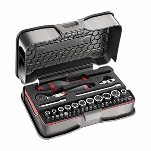 Juego de llaves de vaso de 608 1/4 pulgadas con trinquete y extensiones para reparación automotriz - Product Image 1