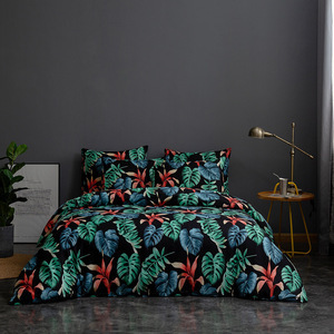 Ensemble <span class=keywords><strong>de</strong></span> literie trois pièces transfrontalier, imprimé, en microfibre brossée, best-seller aux États-Unis, moderne - Product Image 5