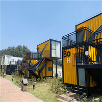 Kiosque de café préfabriqué modulaire en conteneur de 40 pieds, structure en acier, design intelligent et écologique, personnalisable