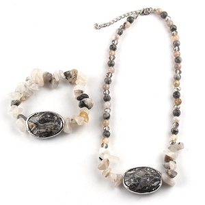 Thời trang phụ nữ <span class=keywords><strong>handmade</strong></span> trang sức sỏi đá quý quyến rũ beadsnecklace Vòng đeo tay thiết lập - Product Image 3