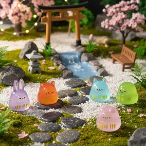 Ornements <span class=keywords><strong>de</strong></span> jardin <span class=keywords><strong>de</strong></span> forêt fantaisistes, décorations <span class=keywords><strong>de</strong></span> jardin féérique, œufs <span class=keywords><strong>de</strong></span> Pâques qui brillent dans le noir, minuscules figurines en résine, décoration lumineuse pour la maison - Product Image 4