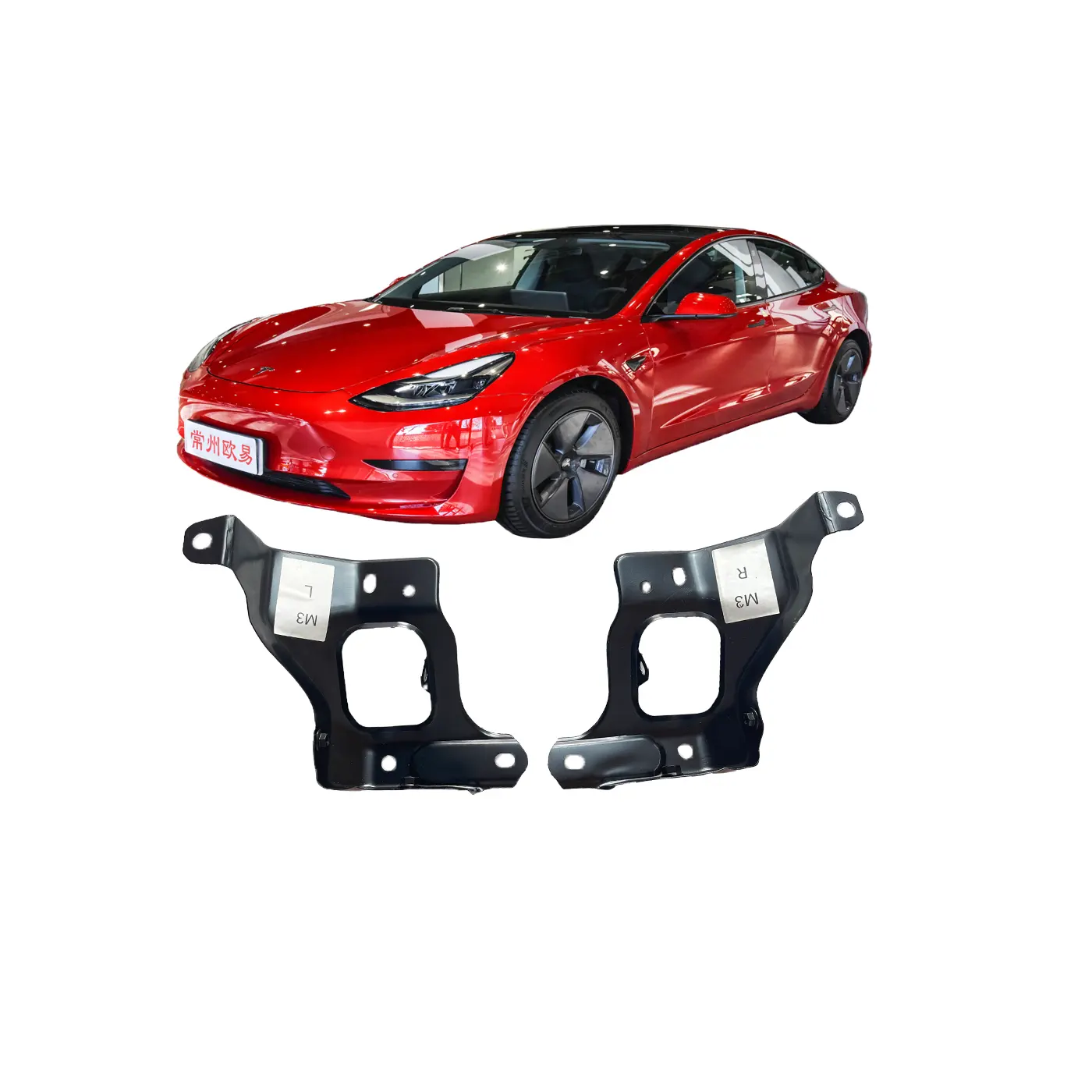 Piezas de automóviles de alta precisión, precio al por mayor, coche para Tesla Model 3, soporte de guardabarros delantero 1086017-s0-a 1086016-s0-a