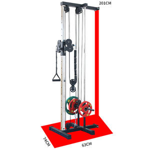 <span class=keywords><strong>Lat</strong></span> Pulldown <span class=keywords><strong>Machine</strong></span> fissato al <span class=keywords><strong>muro</strong></span> con <span class=keywords><strong>Lat</strong></span> Pull Down Bar peso regolabile Black - Pulley Cable System - Product Image 2