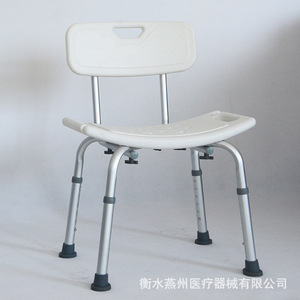 Silla de Ducha de Aleación de Aluminio con Altura Ajustable y Respaldo para Equipo de Seguridad en el Baño - Product Image 2