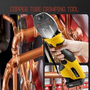 Kit di Utensili a Pinza Verticale ProPress per Edilizia, Alimentato a Batteria per Tubi HVAC e Idraulici in PEX e Rame, e Altri Utensili Idraulici - Product Image 5