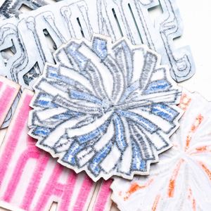 Stock New Iron on Glitter Edge <b>Sequin</b> Embroidery Colorful Sunkissed Fireworks Letter Patch for <b>Jackets</b> Bags Hats Decoration - Product Image 4