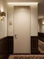 Porte intérieure moderne de qualité supérieure, style encastré, grain de bois personnalisé, pour chambre à coucher, bureau, insonorisée, résistante à l'humidité