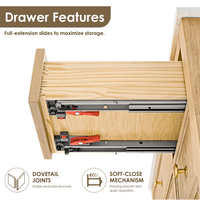 SENYUModern Meuble-lavabo double en bois avec miroir et armoire de rangement, design scandinave
