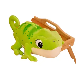 ألعاب قطيفة للحيوانات الزواحف 30-سحلية حرباء خضراء لطيفة محشوة حيوانات للأطفال